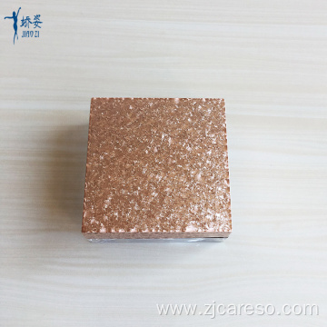 Square Loose Powder Jar with Water Pink Lid